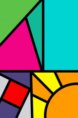 stained glass art d. Creative illustration for backgrounds, posters, pamphlets, cards and design materials