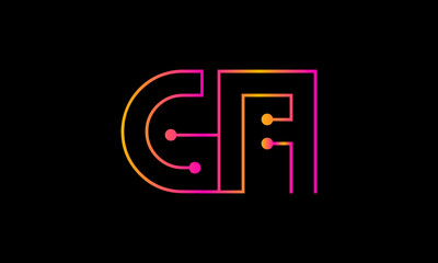 GA logo design. Initial letter GA logo design. GA logo monogram design vector template.