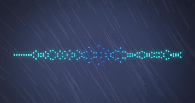 Animation of moving columns over light trails on black background - Powered by Adobe