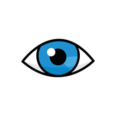 Eye vector illustration. Cartoon eye. Eye hand draw isolated.