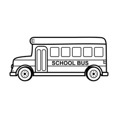 Bus vector illustration. yellow School bus. Bus transportation.