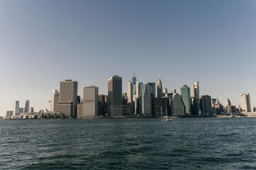 Fototapeta na wymiar New York city Manhattan skyline seen from Brooklyn waterfront