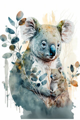 Koala mit ihrem Jungen