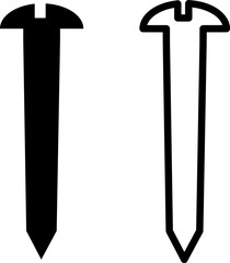 screw icon. screw vector design. sign design on white background..eps