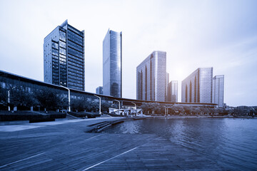 Obraz na płótnie Canvas Modern Urban Architectural Landscape of Suzhou, China
