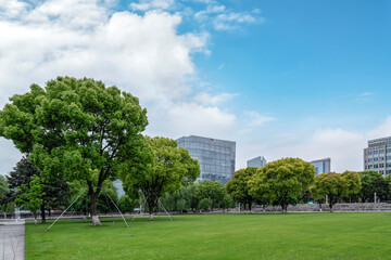 Obraz premium Modern Urban Architectural Landscape of Suzhou, China