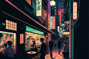 Fototapeta na wymiar Tokyo Night City #11
