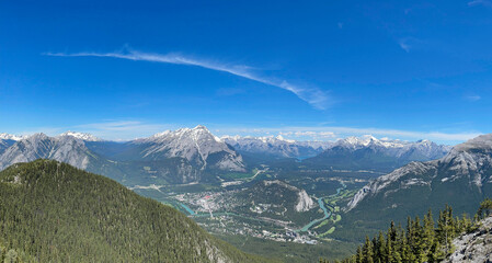 Fototapeta na wymiar les montagnes Rocheuses canadiennes à Banff 