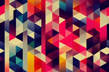 Pack of seamless geometric patterns. A collection of rainbow-hued wallpapers with simple, contemporary text labels. Generative AI