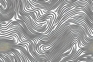 Smooth labyrinth lines in black and white, both in and in actuality. A Biologically Inspired Abstract History Generative AI