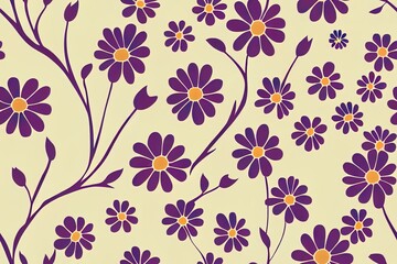 The flower pattern is vintage and looks great. Generative AI