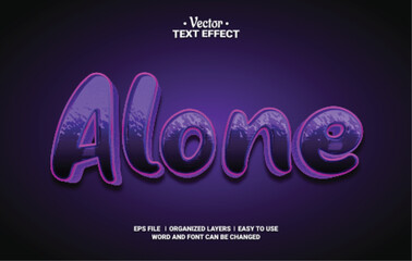 Alone Editable Vector Text Effect.
