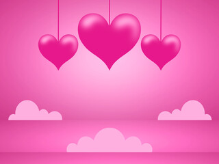 Pink Background For Valentines Day
