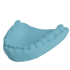 Dental Cast Left View 3D Icon