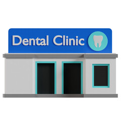 Dental Clinic Front View 3D Icon