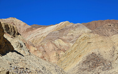 Colorful cliffs in Golden Canyon - Death Valley National Park, California