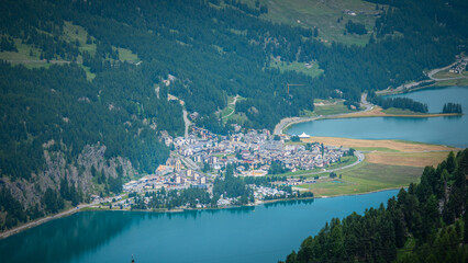 The village of Silvaplana in Engadin Switzerland - travel photography