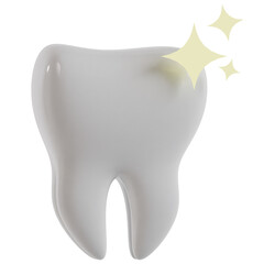 Shiny Tooth Front 3D Icon