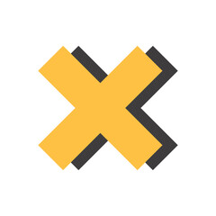 Fototapeta premium Yellow and Black Flat Geometric Memphis 3