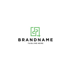 Letter DP architect logo design template