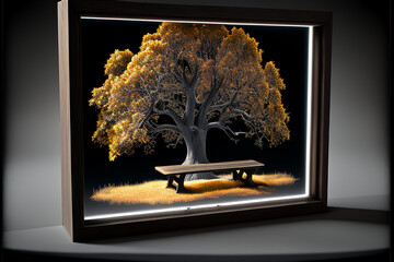 Tree in the picture - image create by IA