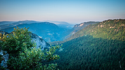 The steep cliffs of Creux du Van area in Switzerland - travel photography