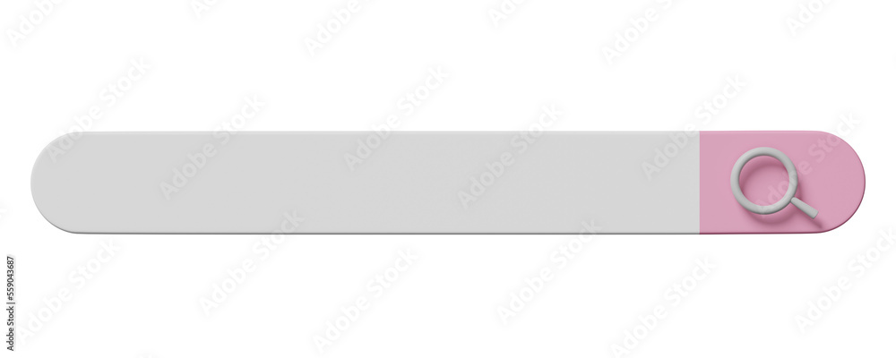 Aufkleber 3d search bar blank with magnifying glass isolated. minimal web search engine or web browsing concep