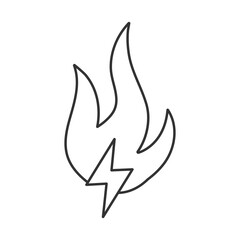 Energy burn vector icon. Line sign for mobile concept and web design. Symbol, logo illustration. Vector graphics