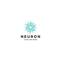 Neuron icon logo design template