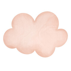 Cute pink cloud in watercolor