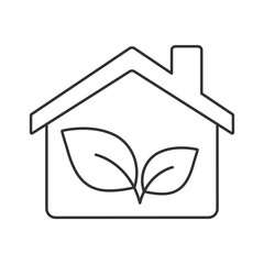 Green house vector icon. Line sign for mobile concept and web design. Symbol, logo illustration. Vector graphics