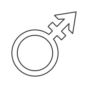 Gender vector icon. Line sign for mobile concept and web design. Symbol, logo illustration. Vector graphics