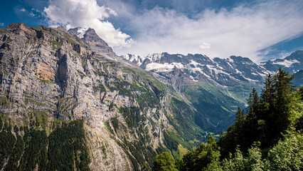 Impressive mountains in the Swiss Alps - travel photography