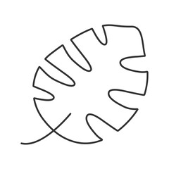 Leaf  vector icon. Line sign for mobile concept and web design. Symbol, logo illustration. Vector graphics