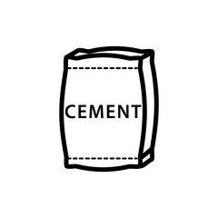 Cement bag icon vector logo design template