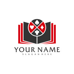 Book Poker logo vector template, Creative Poker logo design concepts