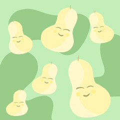 Happy pear background 