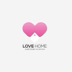 love home design logo premium gradient color icon
