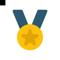 medal icon logo flat style vector
