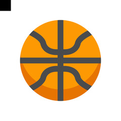basketball icon logo flat style vector