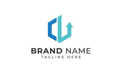 CL letter Initial hexagon logo vector Cube logo. Creative geometric logo design concept.