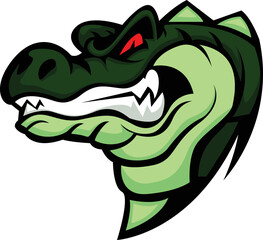  illustration vector graphic of crocodile head mascot good for logo sport ,t-shirt ,logo