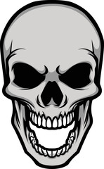  illustration vector graphic of skull head mascot good for logo sport ,t-shirt ,logo
