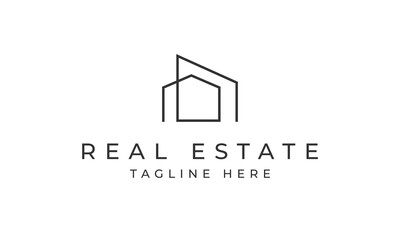 Home real estate icon vector illustration template design, Marketing Logo - obrazy, fototapety, plakaty