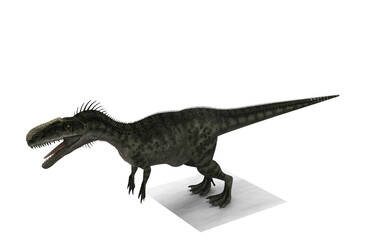 monolophosaurus' dinosaur in different poses on a white background