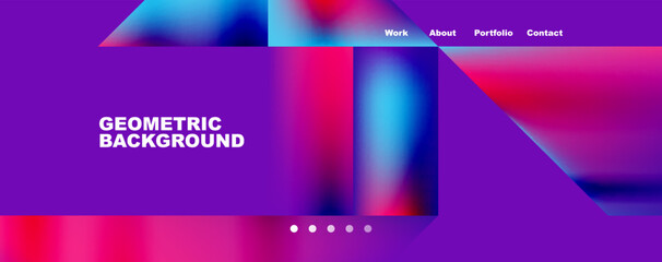 Trendy minimal geometric composition abstract background. Triangle fluid bright colors backdrop. Vector Illustration For Wallpaper, Banner, Background, Card, Book Illustration, landing page