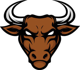  illustration vector graphic of bufallow head mascot good for logo sport ,t-shirt ,logo
