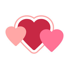 Red and Pink Flat Valentine`s Love Decoration 26