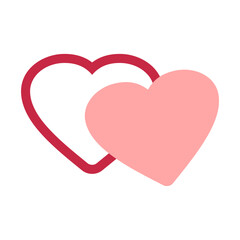 Red and Pink Flat Valentine`s Love Decoration 24