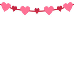 Red and Pink Flat Valentine`s Love Decoration 11